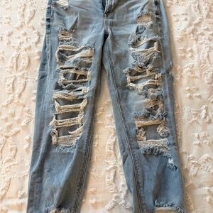 Distressed Light Blue Women's Jeans